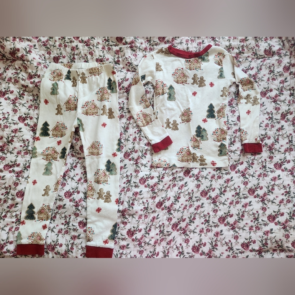 Burts Bees Christmas Cookie Pajamas Size 5T